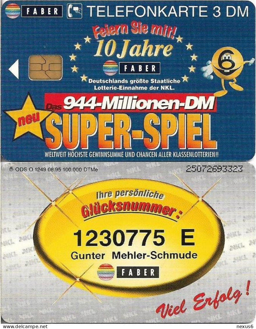 Germany - Super-Spiel 10 Jahre Faber (Overprint 'Letter E') - O 1249 - 08.1995, 3DM, Used - O-Series : Customers Sets