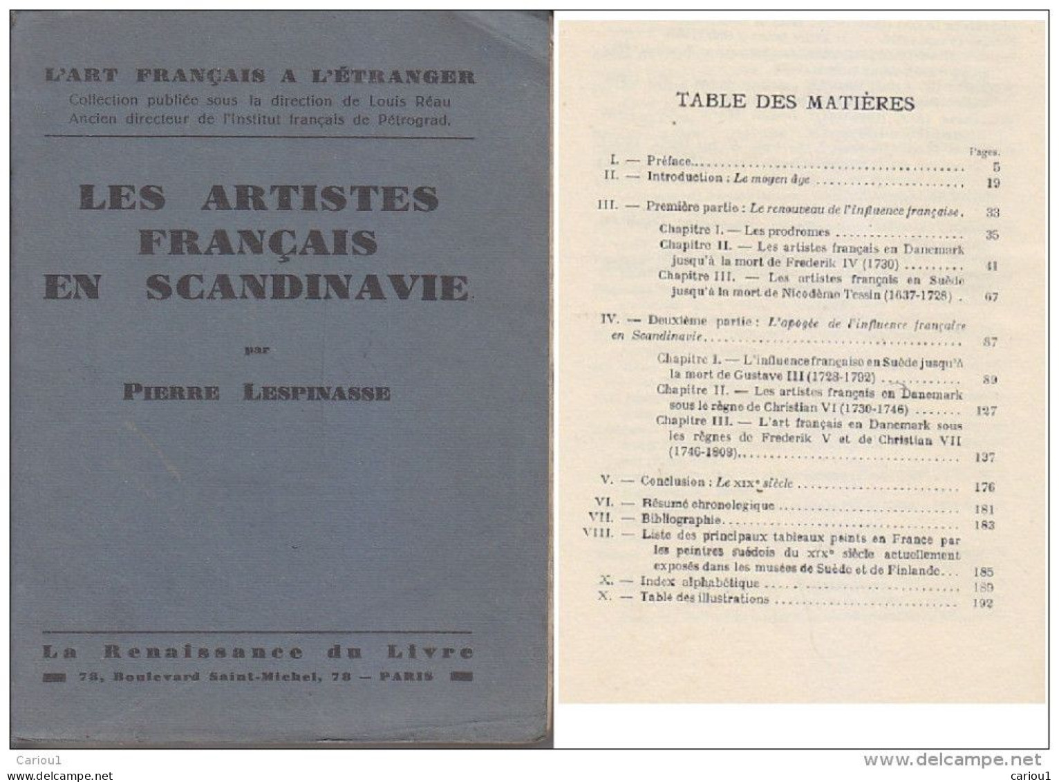 C1 Lespinasse LES ARTISTES FRANCAIS EN SCANDINAVIE Suede Danemark EPUISE 1928 Port Inclus France - 1901-1940