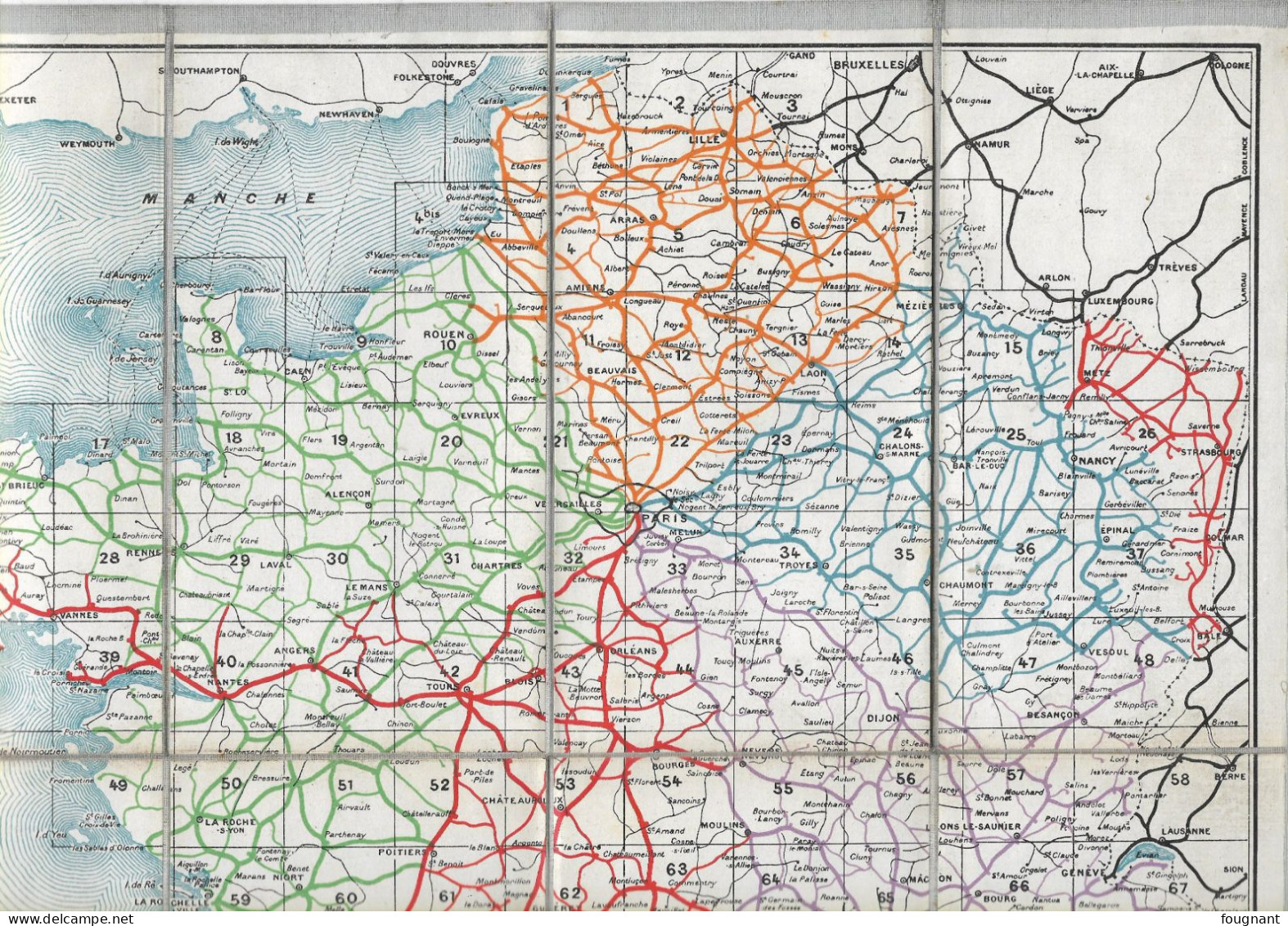 -Nomenclature des gares françaises(Grands réseaux et compagnies secondaires + une carte toilée des réseaux)