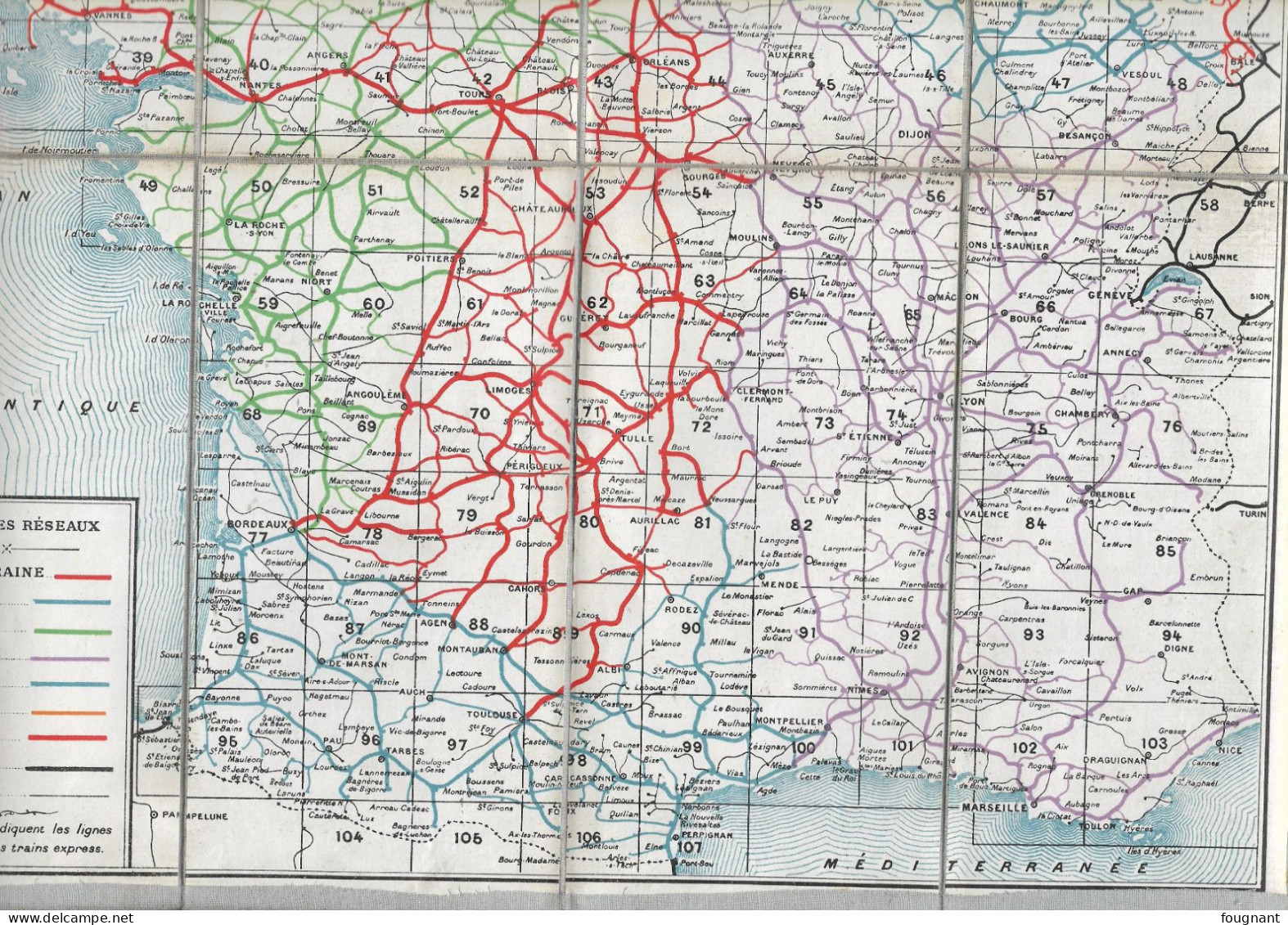 -Nomenclature des gares françaises(Grands réseaux et compagnies secondaires + une carte toilée des réseaux)