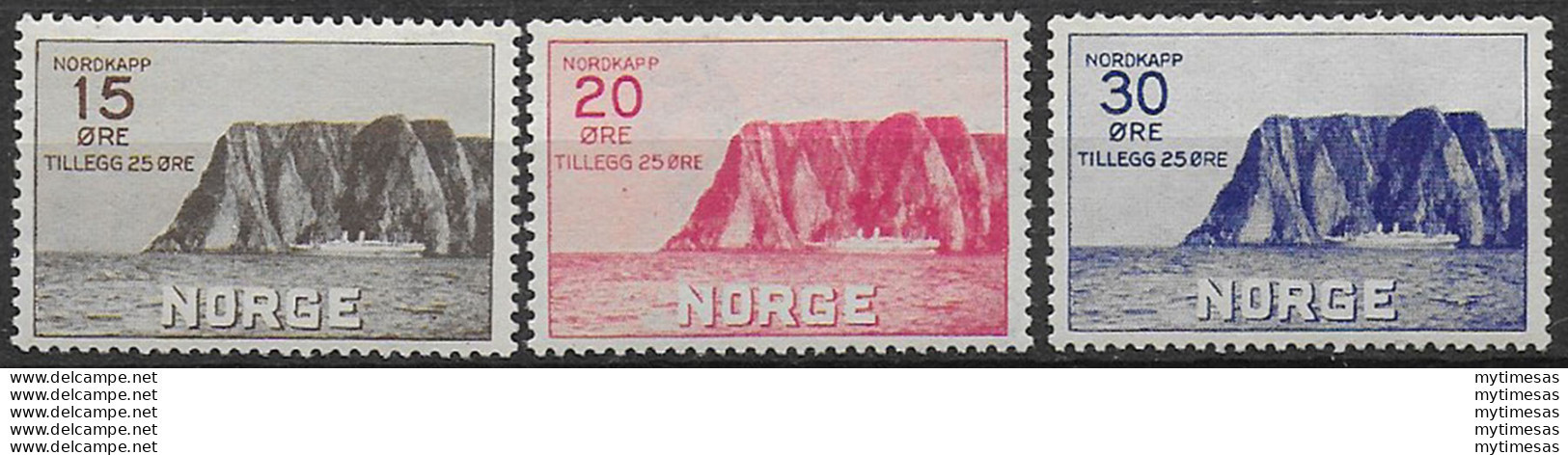 1930 Norvegia Capo Nord 3v. MNH Unificato N. 151/53 - Other & Unclassified