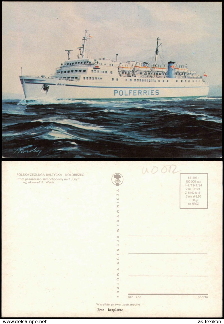 Kolberg Kołobrzeg POLSKA ZEGLUGA BALTYCKA-KOŁOBRZEG POLFERRIES 1978 - Pommern