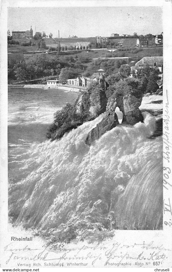 Rheinfall Schlumpf  Litho  1903 - Neuhausen Am Rheinfall