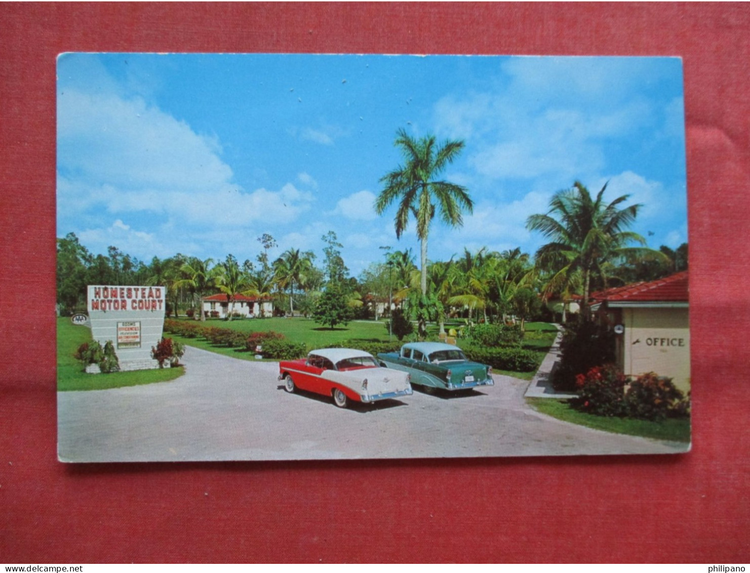 Homestead Motor Court. 1956 Chevy.    Homestead - Florida     Ref 6381 - Autres & Non Classés