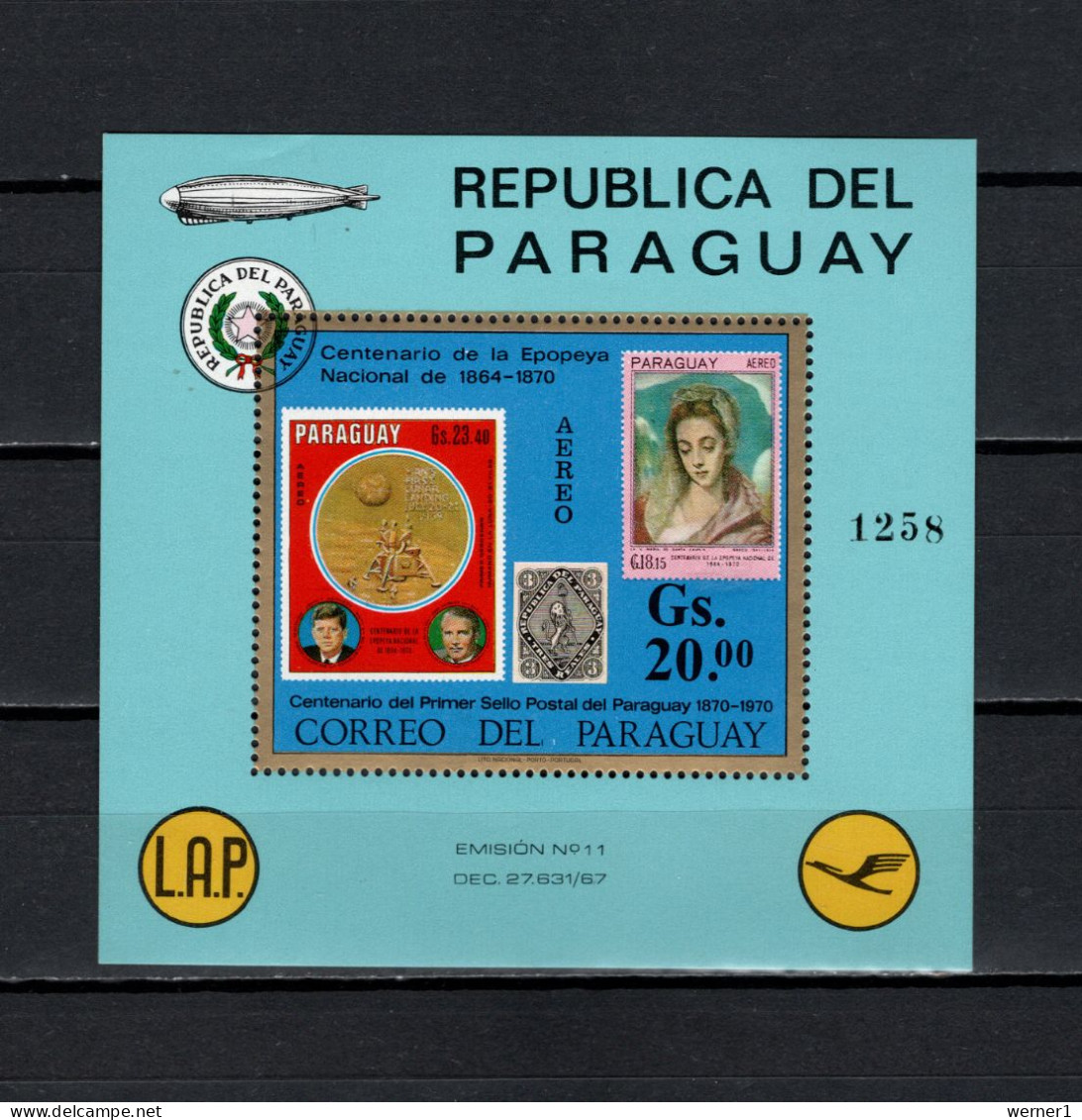 Paraguay 1971 Space, Stamps Of Paraguay, Zeppelin S/s MNH -scarce- - Südamerika