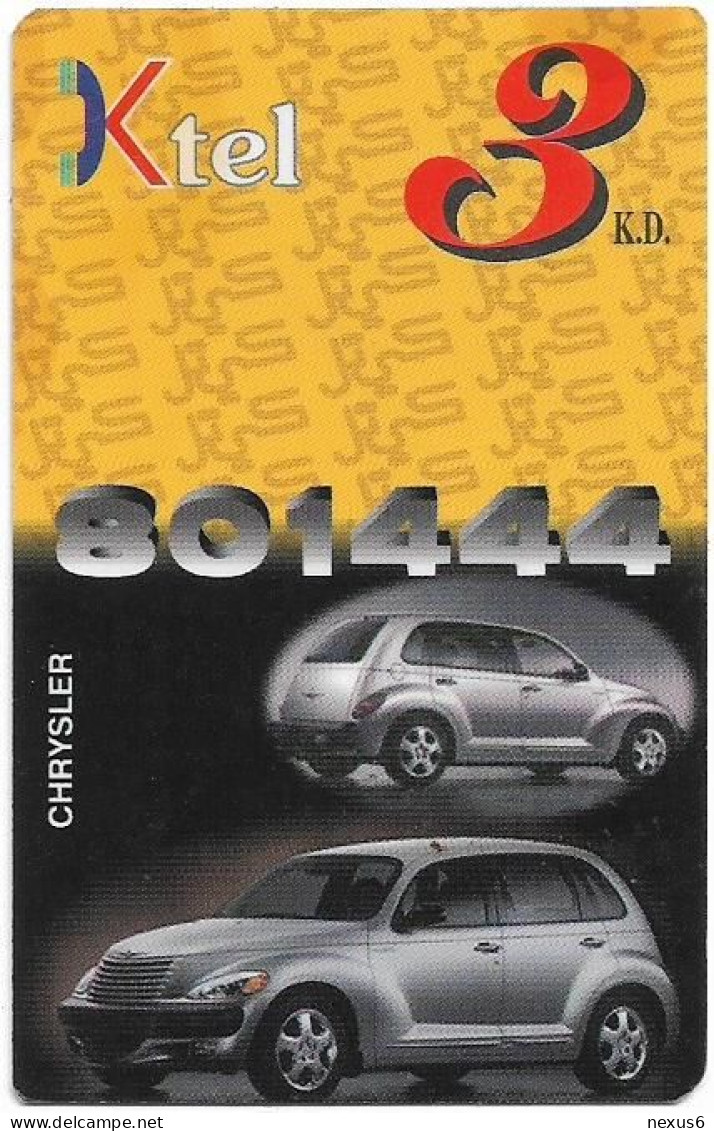 Kuwait - Ministry Of Comm. - KTEL Card - Car Chrysler, Remote Mem. 3KD, Used - Kuwait