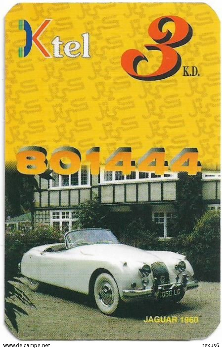 Kuwait - Ministry Of Comm. - KTEL Card - Car Jaguar 1960, Remote Mem. 3KD, Used - Koweït