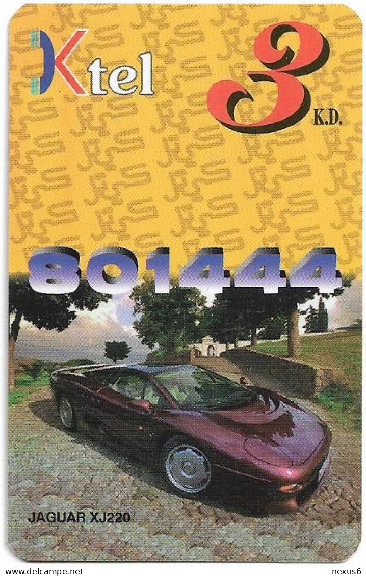 Kuwait - Ministry Of Comm. - KTEL Card - Car Jaguar XJ220, Remote Mem. 3KD, Used - Koeweit