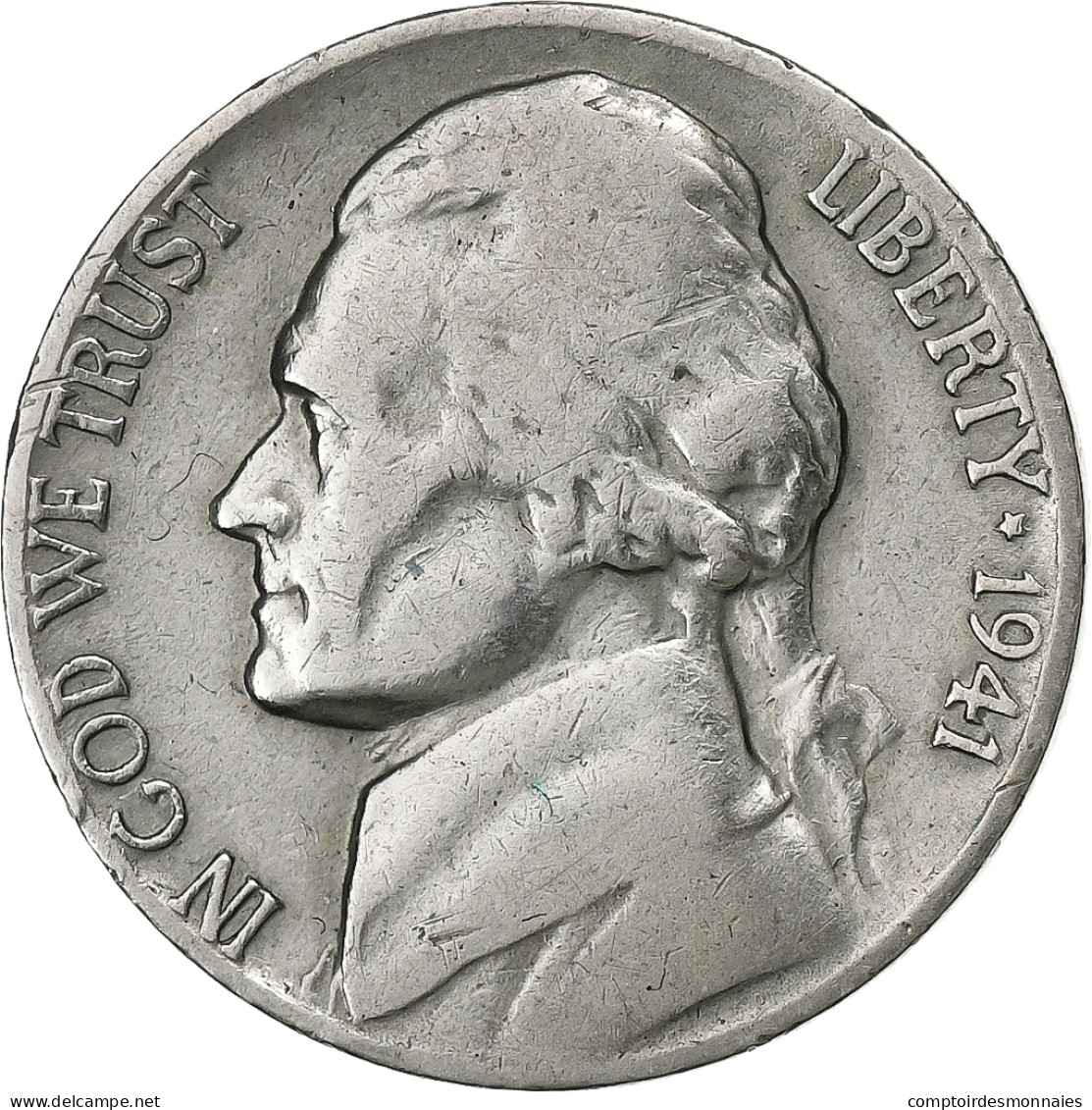 États-Unis, 5 Cents, Jefferson Nickel, 1941, U.S. Mint, Cupro-nickel, TB - 1938-…: Jefferson