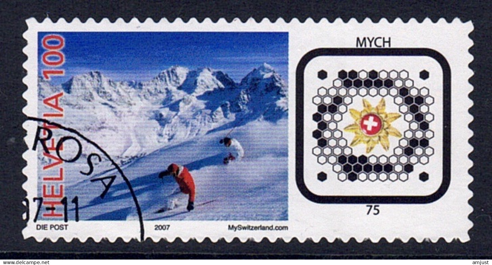 Suisse // Switzerland // 2000-2009 // 2007 //  Skieurs Oblitéré No. 1249 - Used Stamps