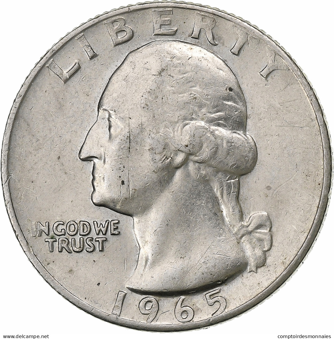 États-Unis, Quarter, 1965, Philadelphie, Cupronickel Plaqué Cuivre, TTB - 1932-1998: Washington