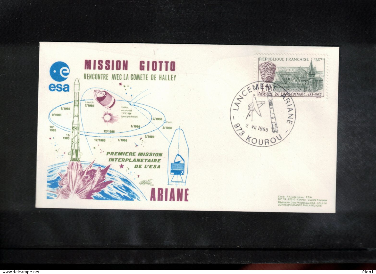 France 1985 Space / Weltraum - Astronomy Mission Giotto - Haley Comet Interesting Cover - Astronomie