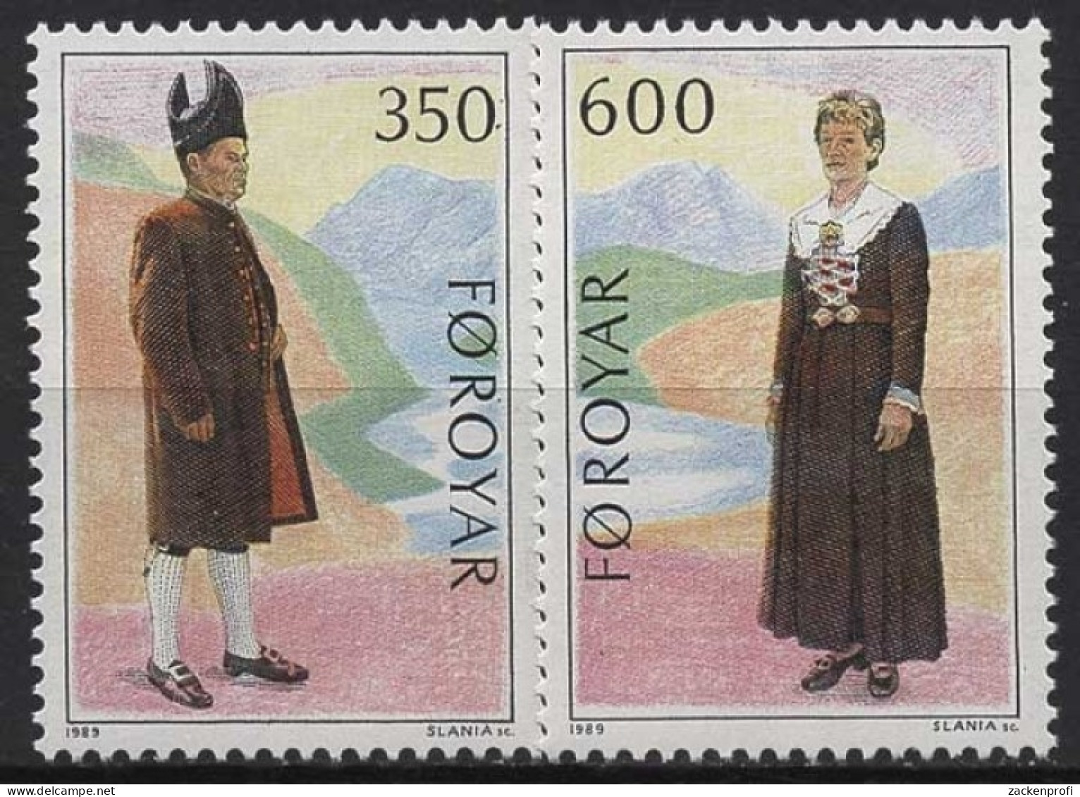 Färöer 1989 Sympathieausgabe NORDEN: Volkstrachten 182/83 Postfrisch - Faroe Islands