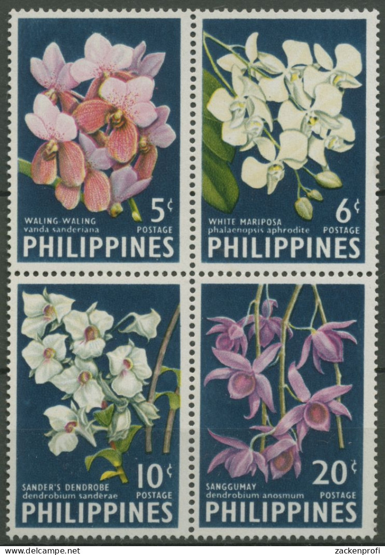 Philippinen 1962 Orchideen Zusammendruck 692/95 A ZD Postfrisch - Philippines