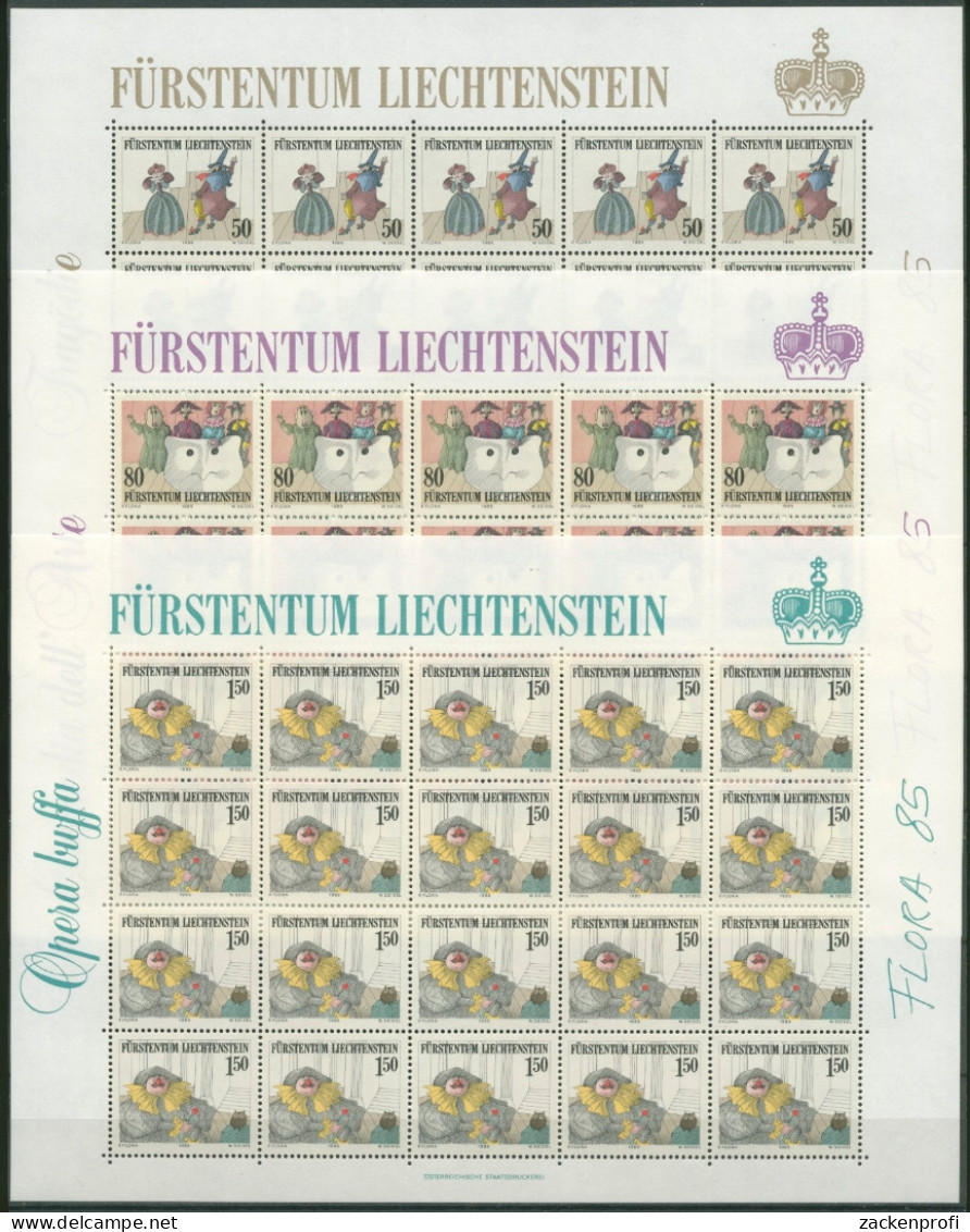 Liechtenstein 1985 Theater Bogensatz 887/89 Postfrisch (C16334) - Blokken