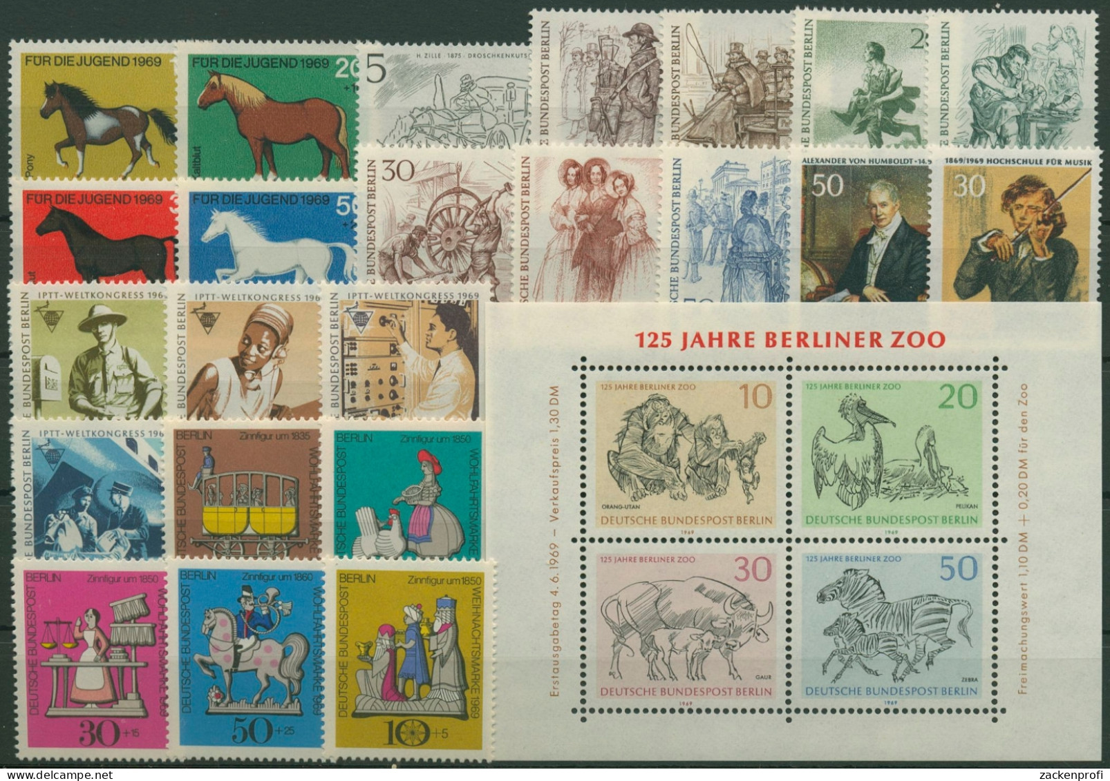 Berlin Jahrgang 1969 Komplett Postfrisch (G6474) - Unused Stamps