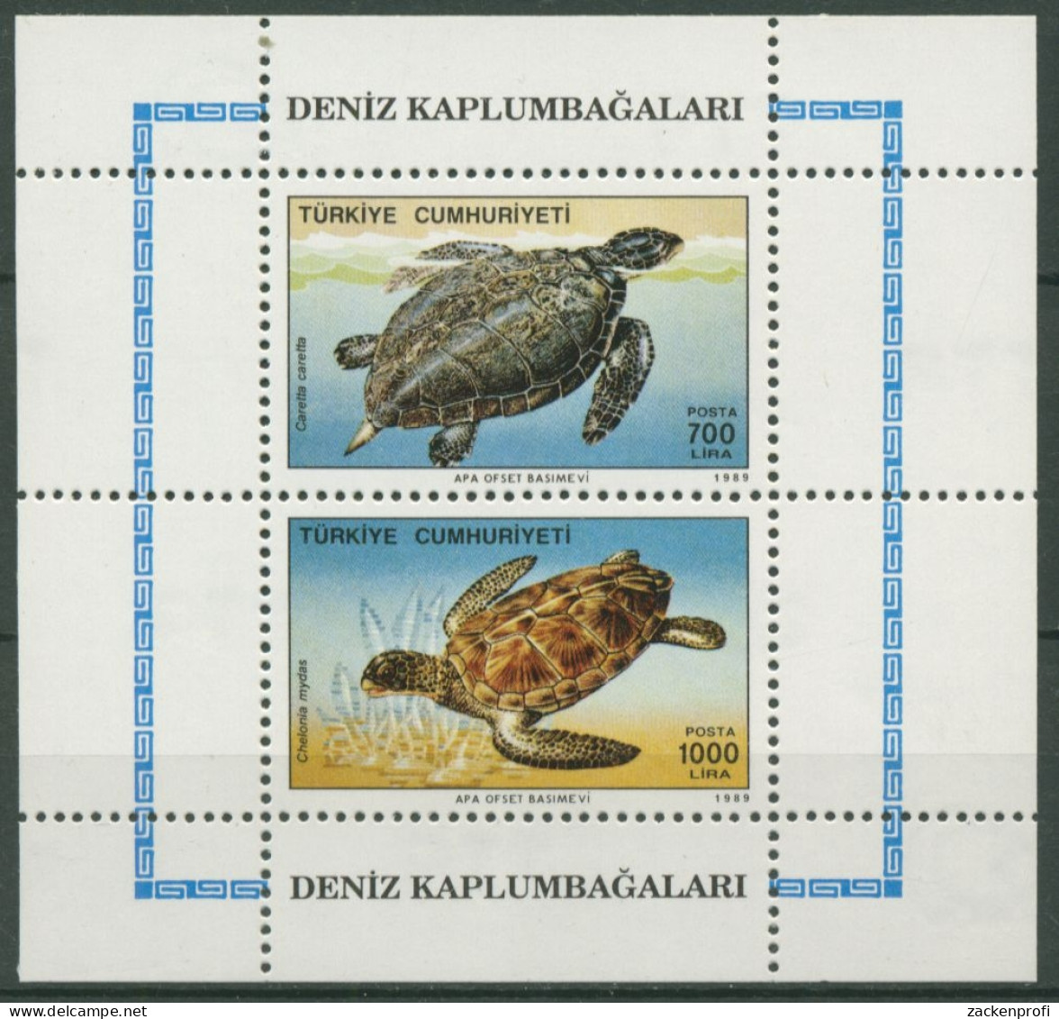 Türkei 1989 Meeresschildkröten Block 28 Postfrisch (C6721) - Blocks & Kleinbögen