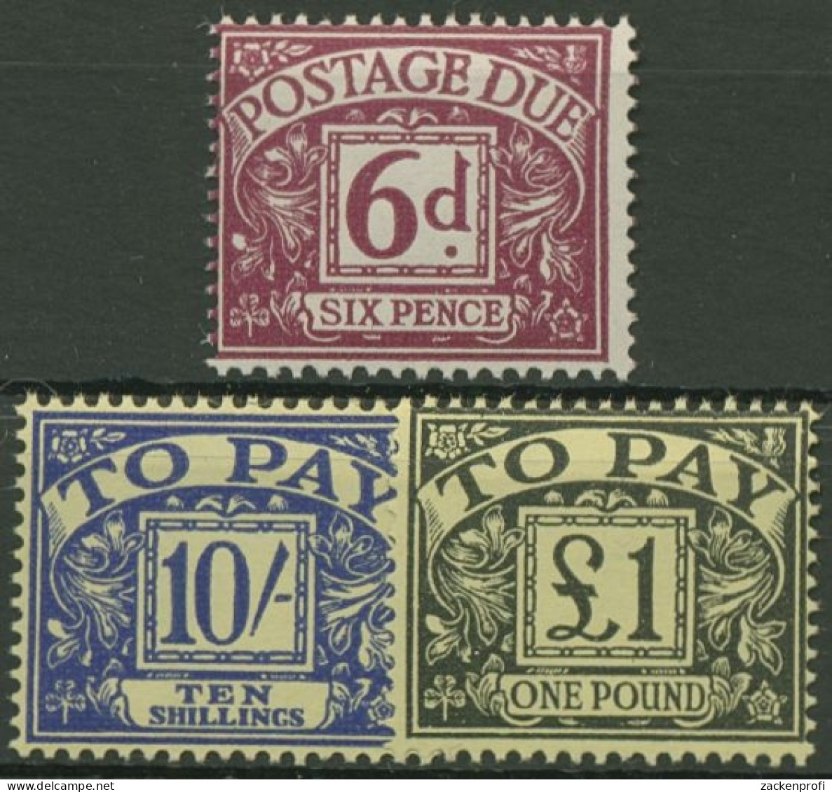 Großbritannien 1962/63 Portomarke 65/67 Postfrisch - Postage Due