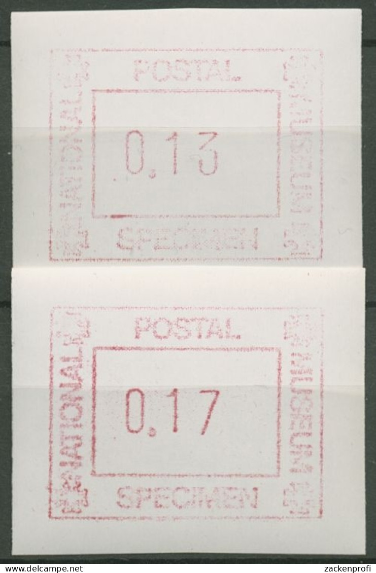 Großbritannien ATM 1984 ATM Postal Museum Satz 2 Werte ATM 1.1 S4 Postfrisch - Post & Go Stamps