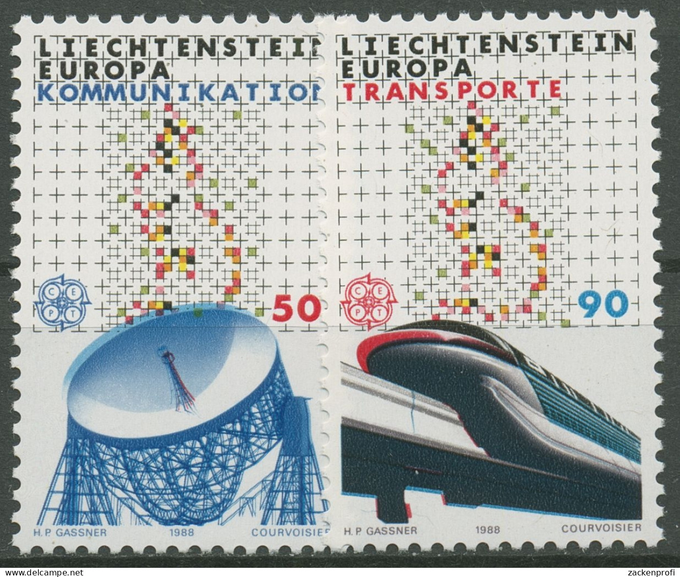 Liechtenstein 1988 Europa CEPT Transport-/Kommunikationsmittel 937/38 Postfrisch - Ongebruikt