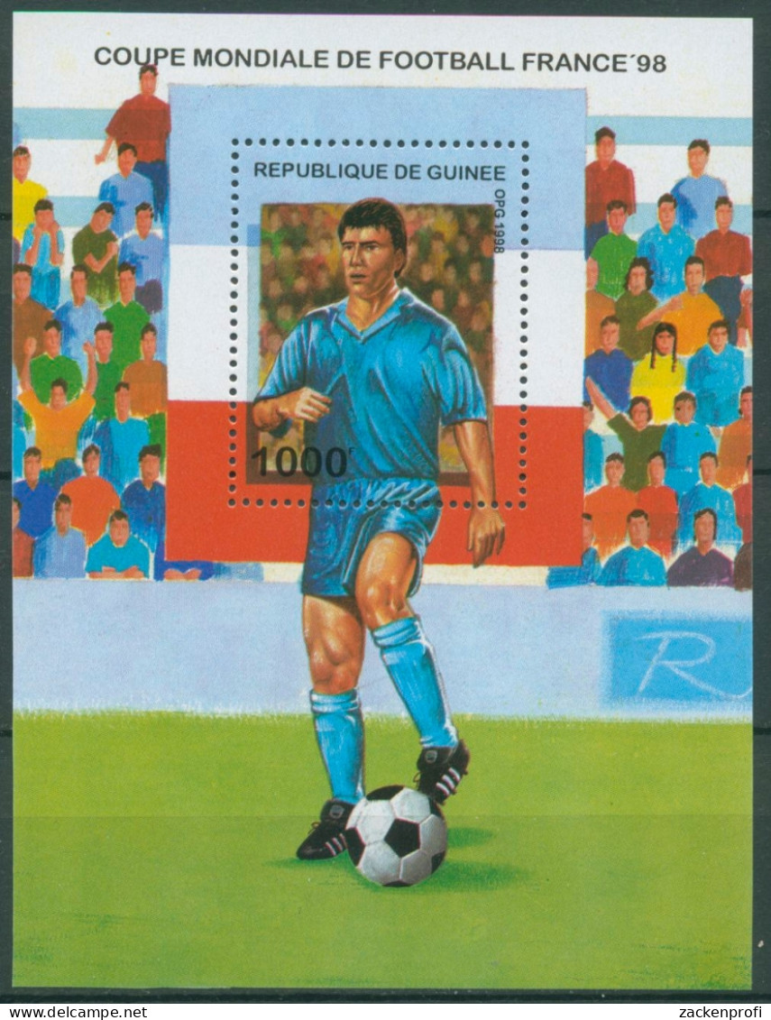 Guinea 1998 Fußball-WM In Frankreich Spieler Block 528 Postfrisch (C28237) - Guinea (1958-...)