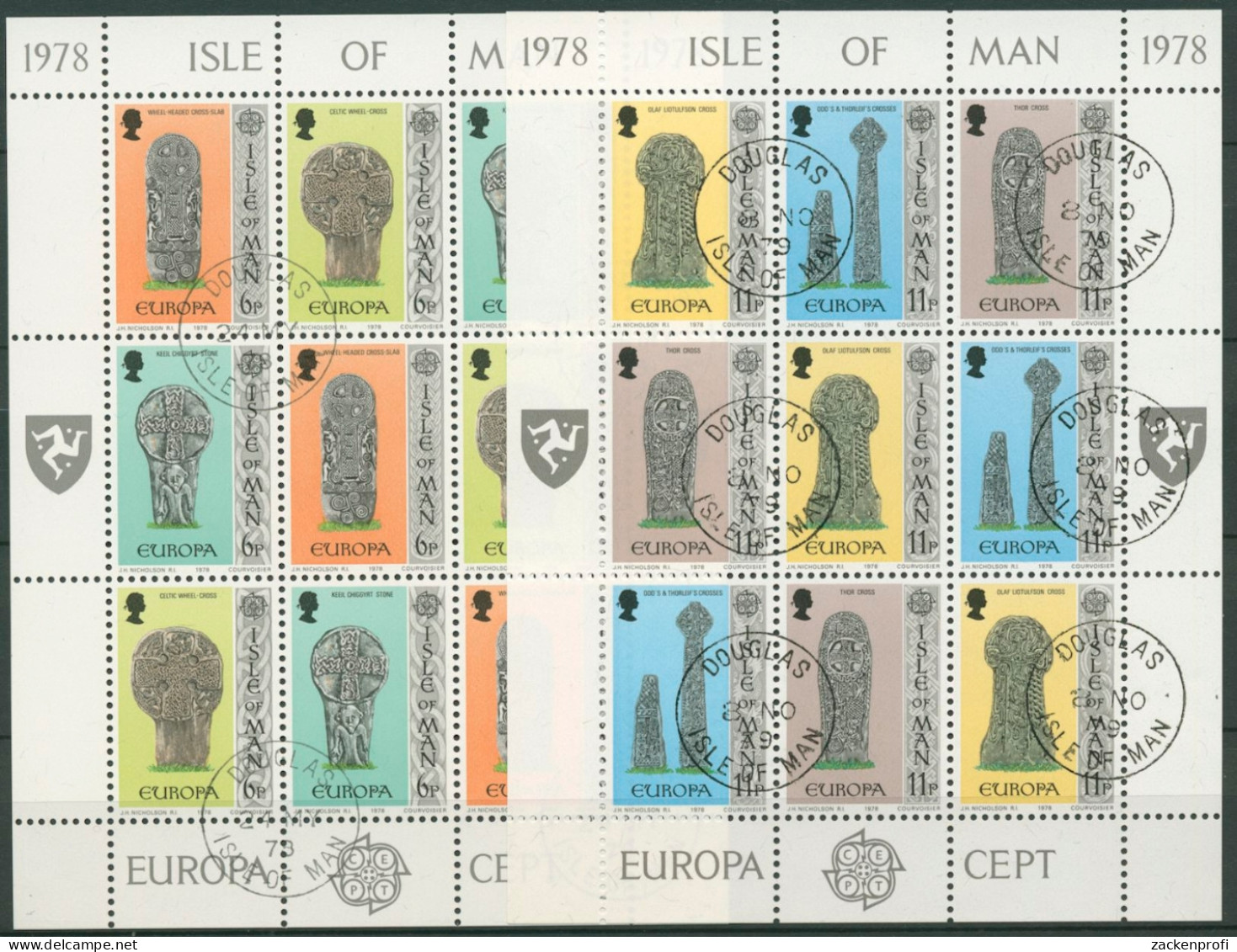 Isle Of Man 1978 Europa CEPT Baudenkmäler Kleinbg. 122/27 K Gestempelt (C90658) - Man (Insel)