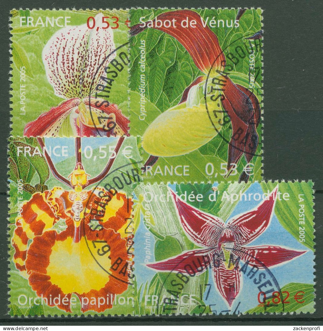 Frankreich 2005 Pflanzen Blumen Orchideen 3914/17 Gestempelt - Used Stamps