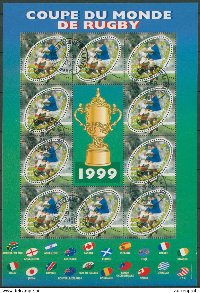 Frankreich 1999 Rugby-Weltmeisterschaft 3421 K Gestempelt (SG96234) - Afgestempeld