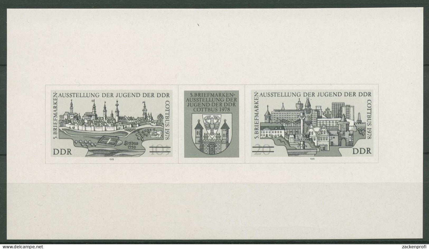 DDR 1978 Jugend-Ausstellung Cottbus Schwarzdruck 2343/44 W ZD S Postfr.(C93698) - Unused Stamps