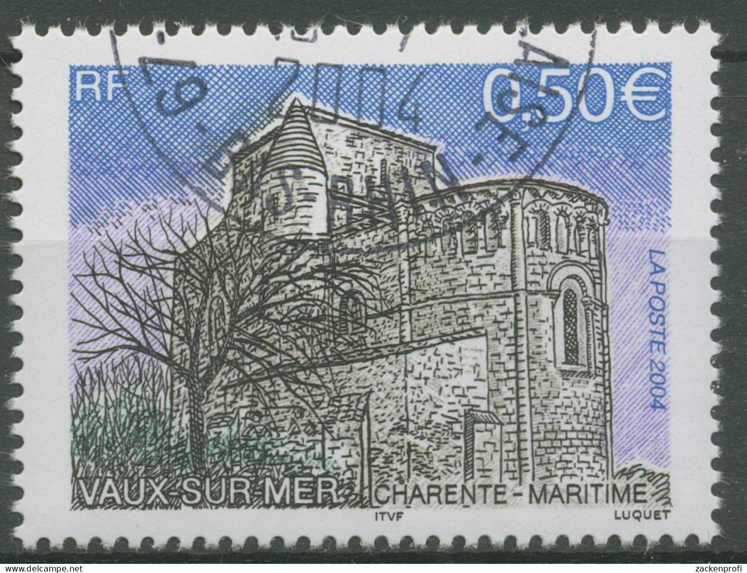 Frankreich 2004 Tourismus Kirche Vaux-sur-Mer 3849 Gestempelt - Used Stamps