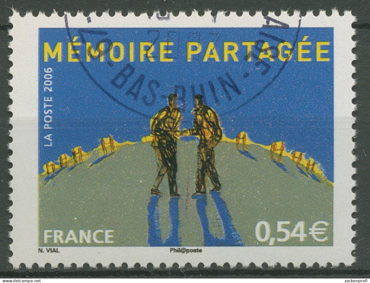 Frankreich 2006 Soldaten Begegnung Geteiltes Angedenken 4166 Gestempelt - Used Stamps