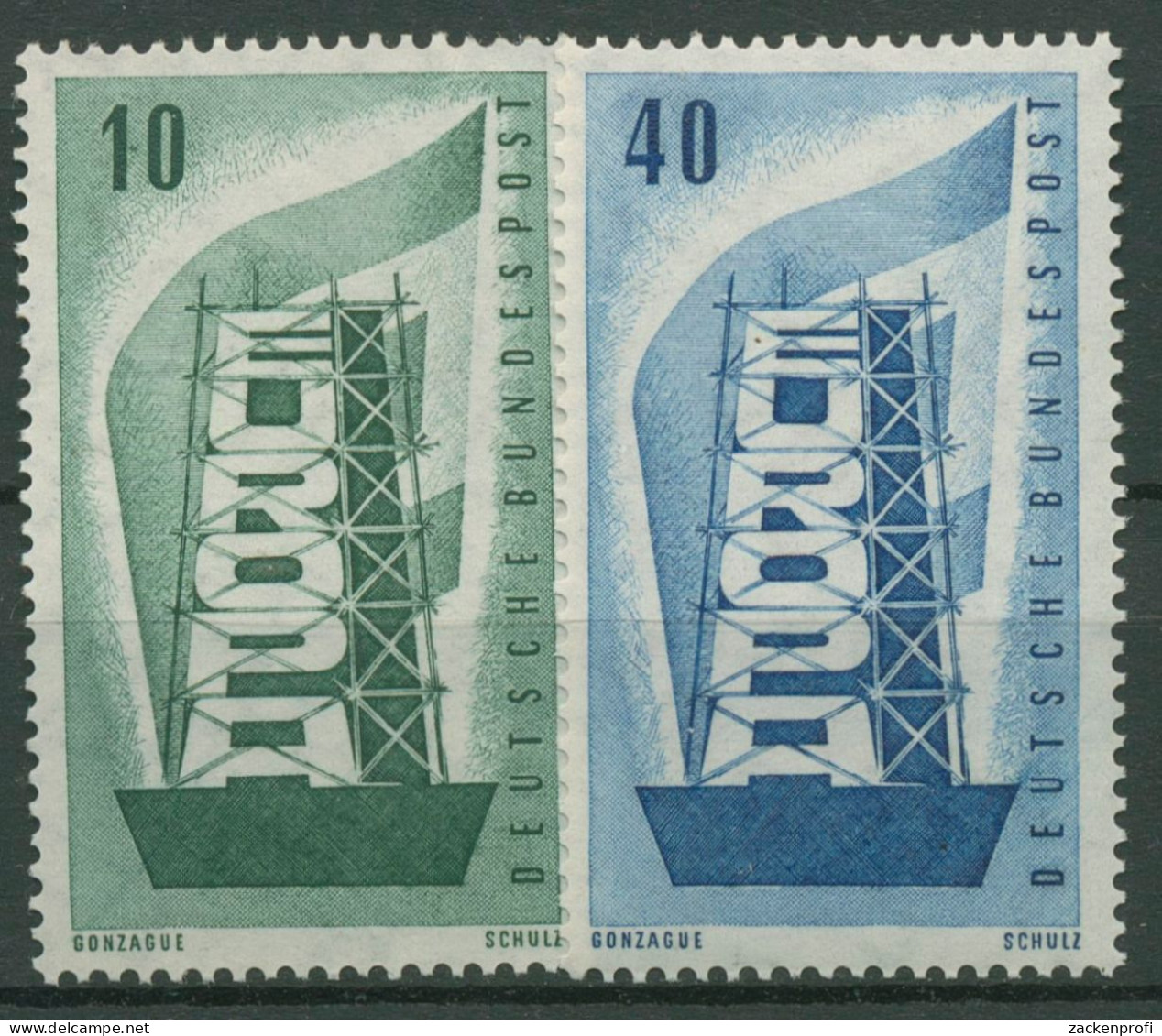 Bund 1956 Europa CEPT Stahlgerüst 241/42 Postfrisch - Unused Stamps