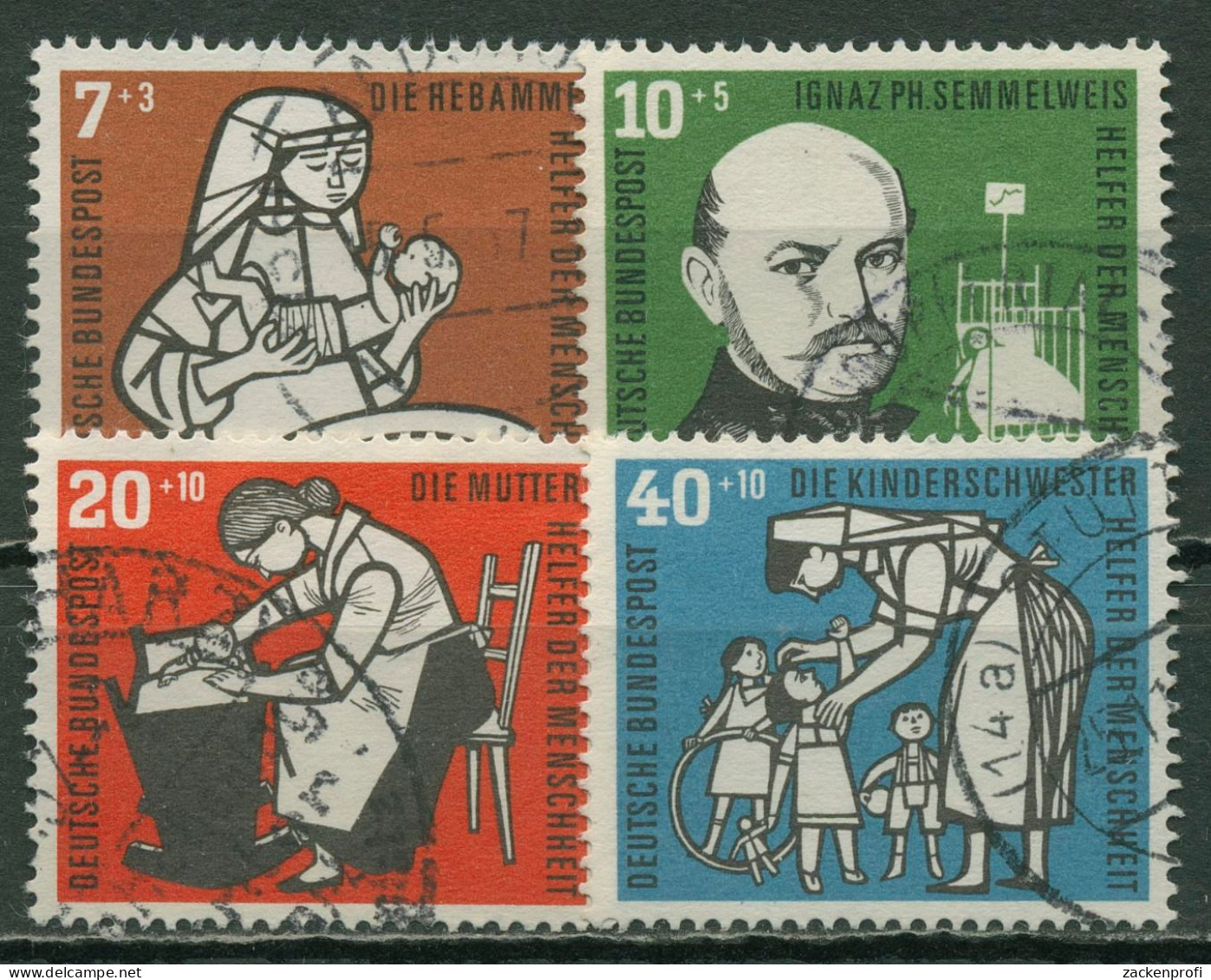 Bund 1956 Wohlfahrt: Kinderpflege 243/46 Gestempelt - Usados