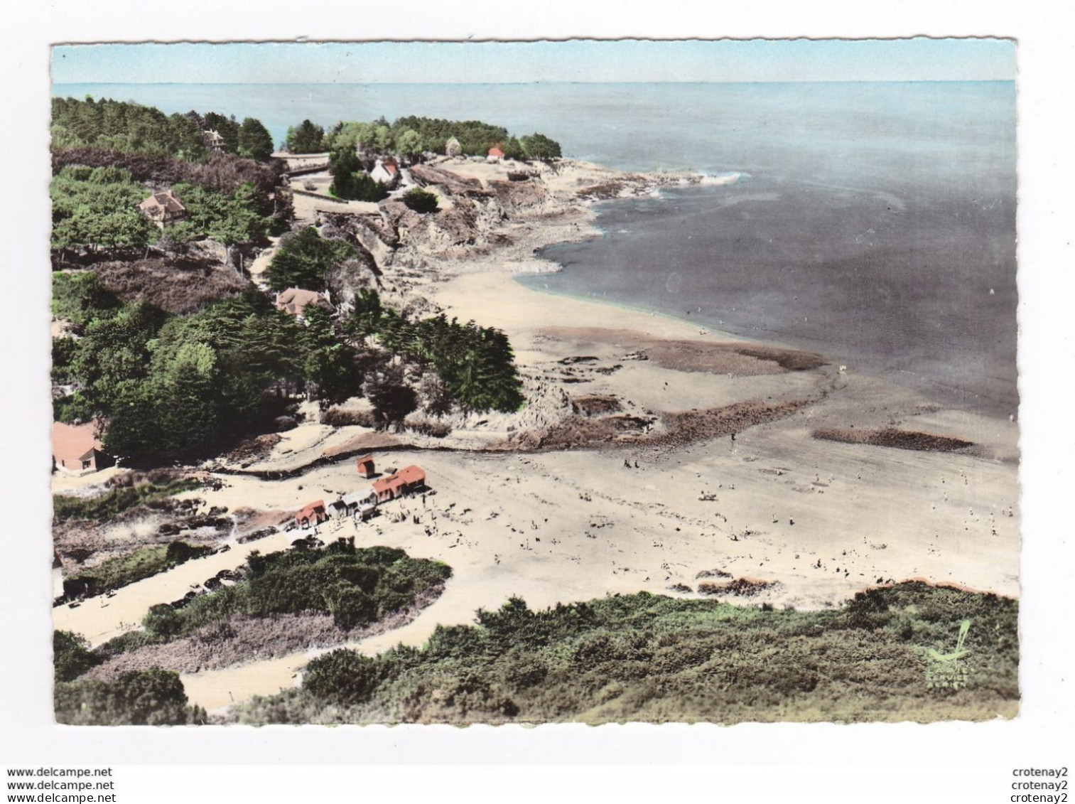 22 En Avion Au Dessus De ETABLES SUR MER En 1959 N°2 La Plage Du Moulin VOIR DOS - Etables-sur-Mer