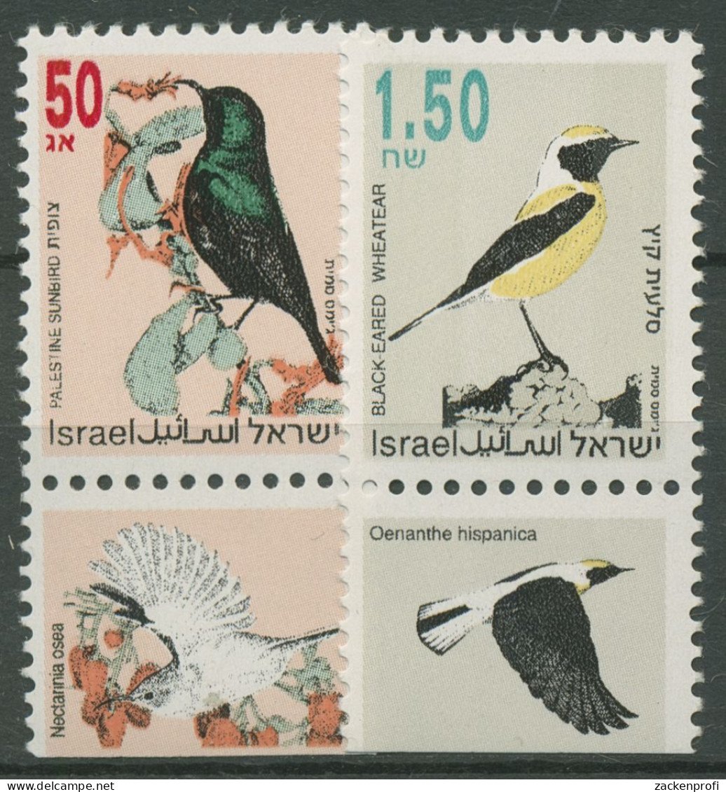Israel 1993 Tiere Vögel Singvögel 1257/58 Mit Tab Postfrisch - Nuevos (con Tab)