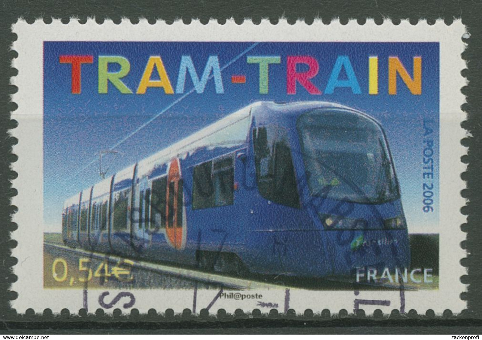 Frankreich 2006 Eisenbahn Zwei-System-Bahn Tram-Train 4177 Gestempelt - Used Stamps