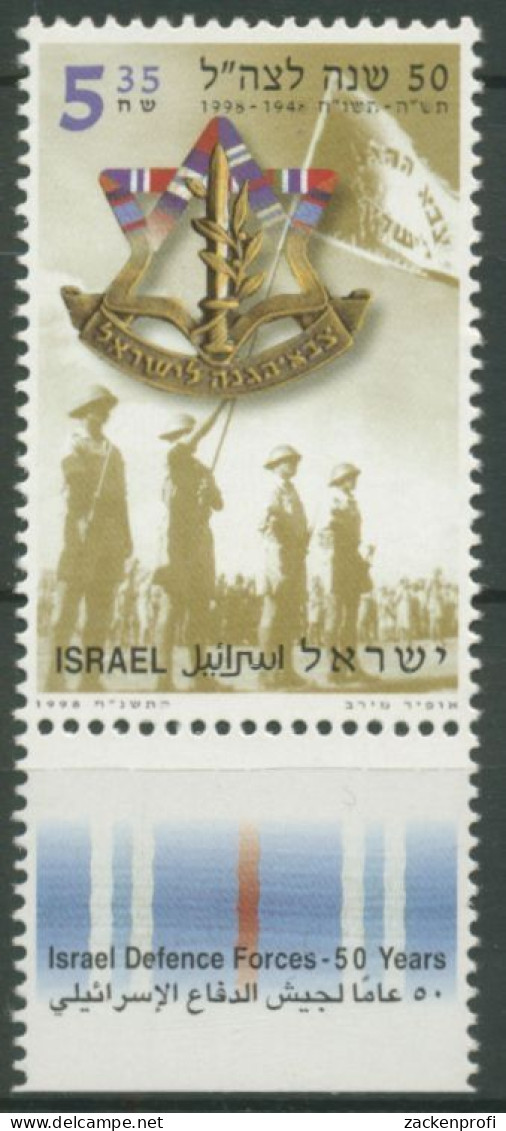Israel 1998 50 Jahre Streitkräfte 1463 A Mit Tab Postfrisch - Nuevos (con Tab)