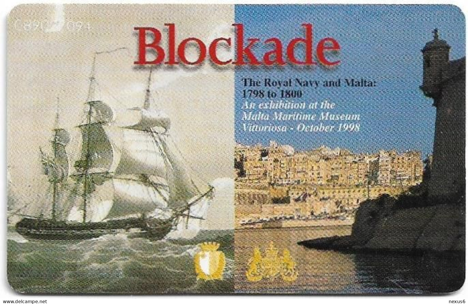 Malta - Maltacom - Blockade, 10.1998, 80U, 10.000ex, Used - Malte