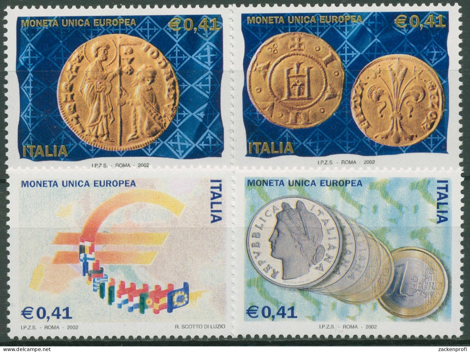 Italien 2002 Euromünzen Eurobanknoten 2800/03 Postfrisch - 2001-10: Mint/hinged