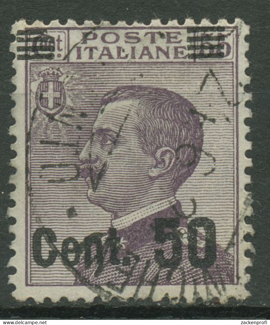 Italien 1923 König Viktor Emanuel III. MiNr.134 Mit Aufdruck 172 Gestempelt - Used
