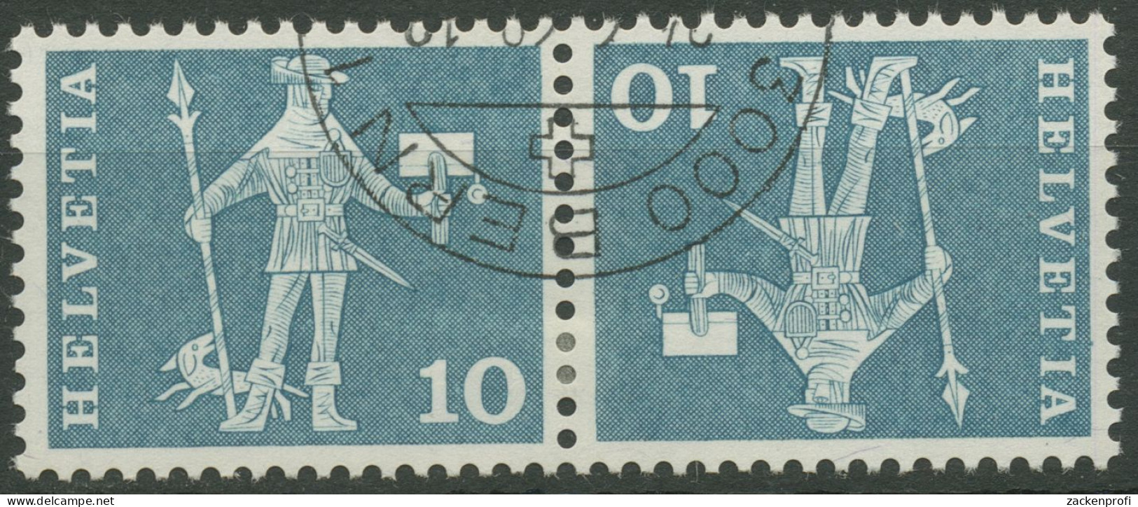 Schweiz 1960 Postmotive Postbote 697 Kehrdruck K 46 Y Gestempelt - Gebruikt