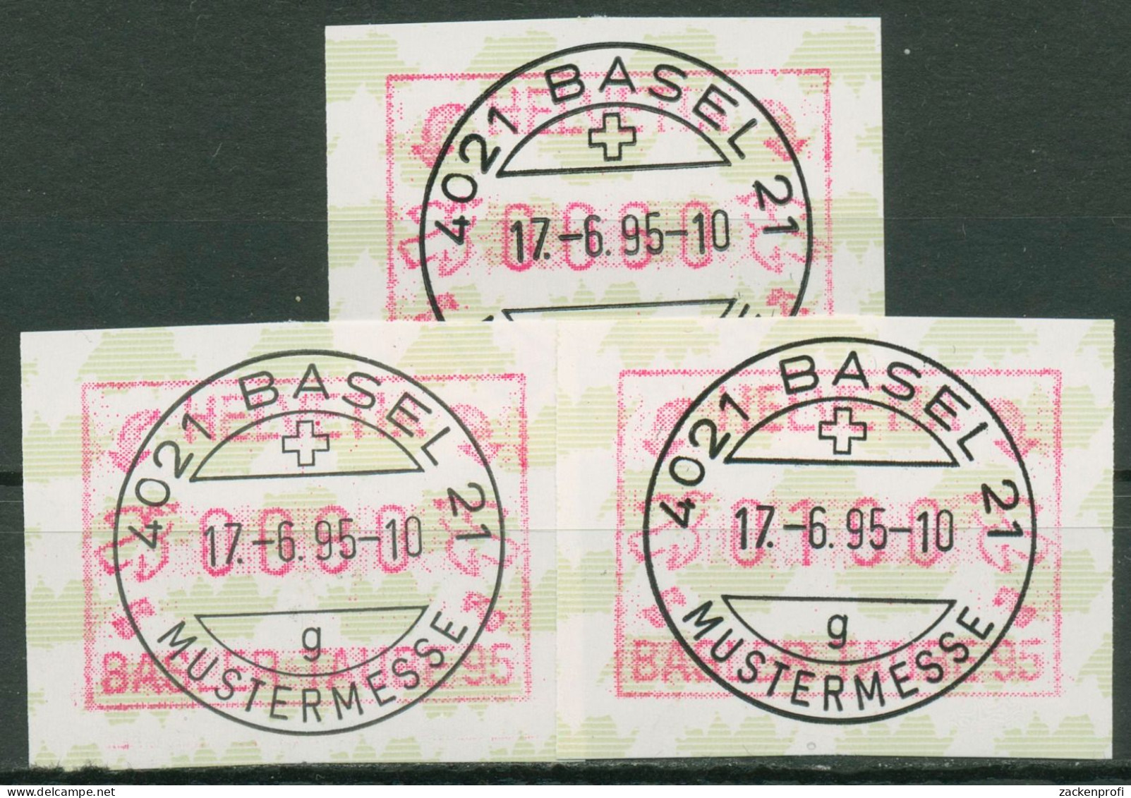 Schweiz Automatenmarken 1995 Basler Taube ATM 6 S 1 Gestempelt - Sellos De Distribuidores