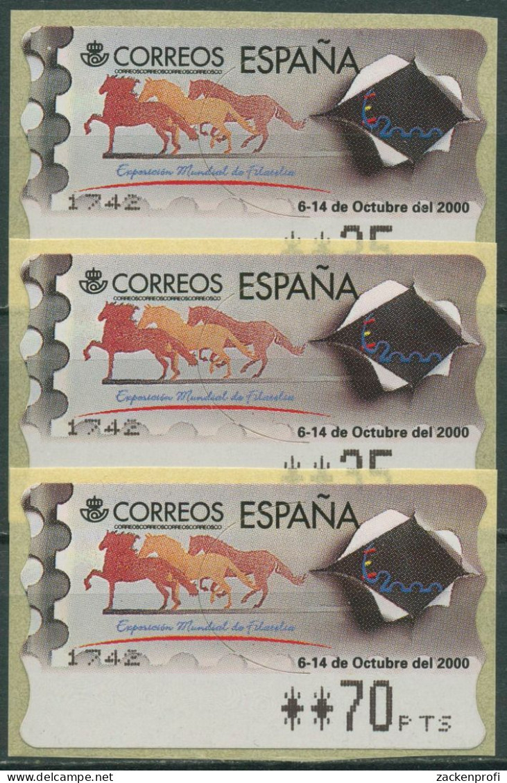 Spanien 1999 Automatenmarken ESPANA Pferde 3 Wertstufen ATM 36 Postfrisch - Ungebraucht
