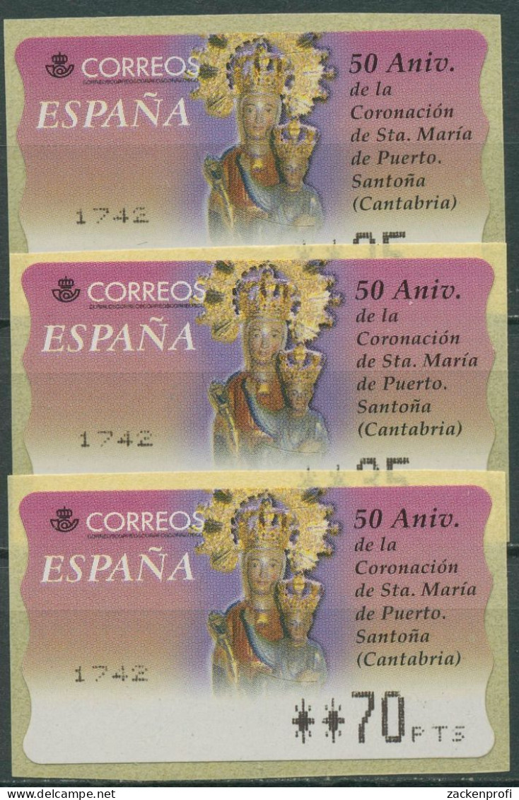 Spanien 1999 Automatenmarken Santona Hafenmadonna 3 Wertstufen ATM 31 Postfrisch - Unused Stamps