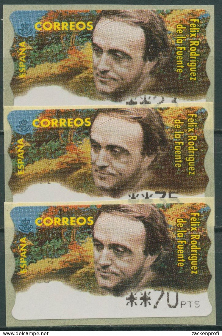 Spanien 1998 Automatenmarken Biologe La Fuente 3 Wertstufen ATM 20 Postfrisch - Unused Stamps