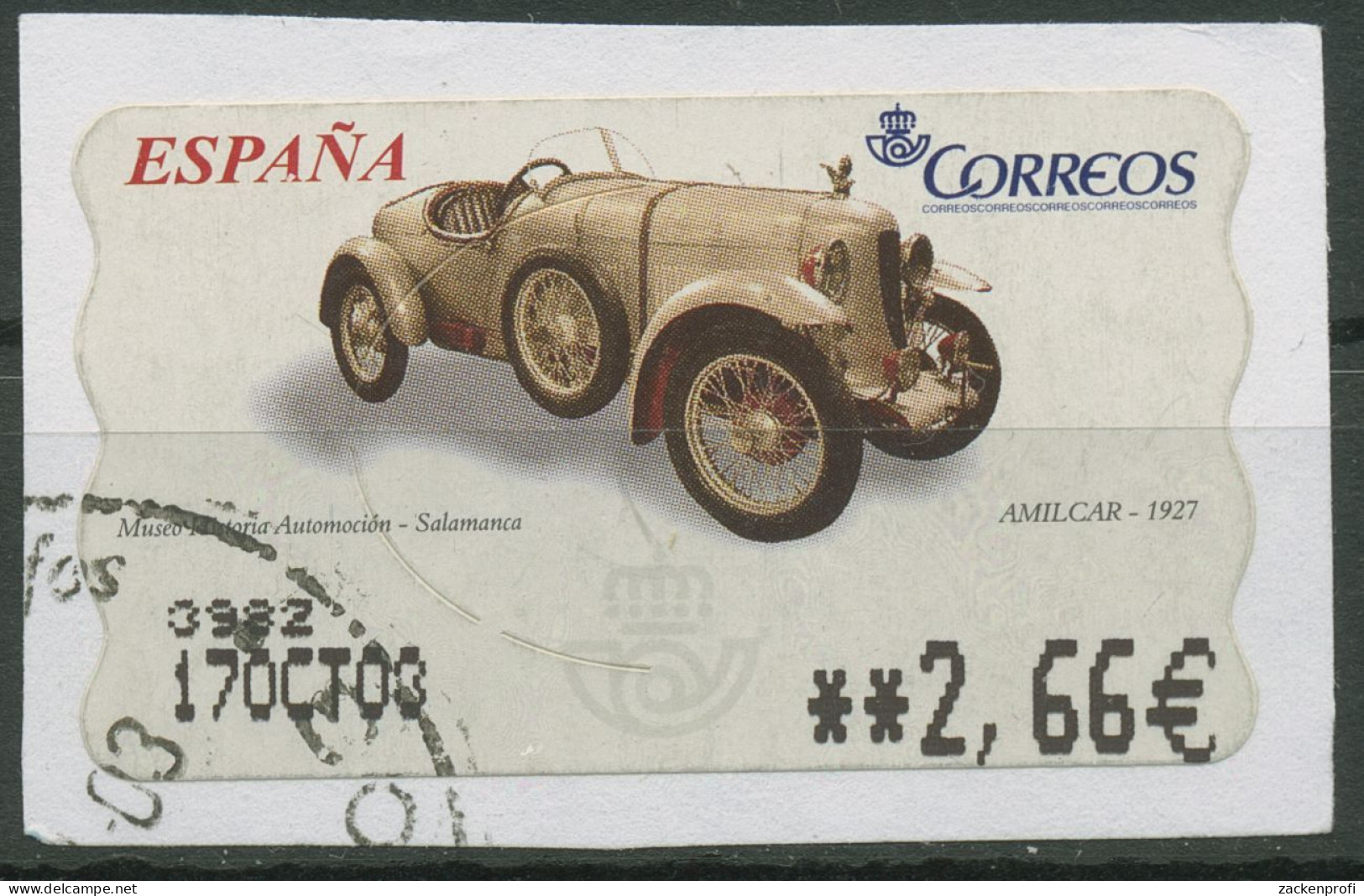 Spanien 2003 Automatenmarken Oldtimer ATM 128 Gestempelt - Gebraucht