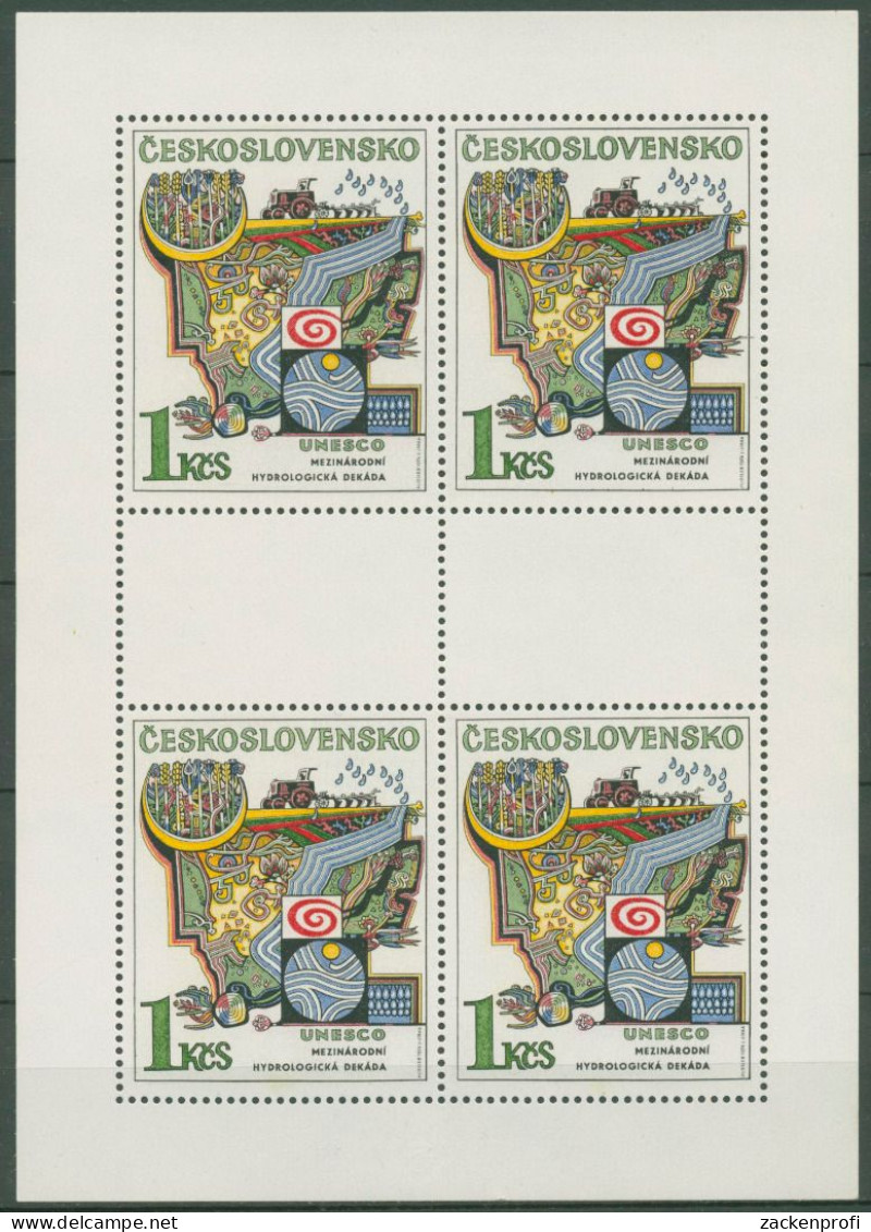 Tschechoslowakei 1974 Hydro/-Wasserdekade Der UNESCO 2196 K Postfrisch (C62852) - Blocks & Sheetlets