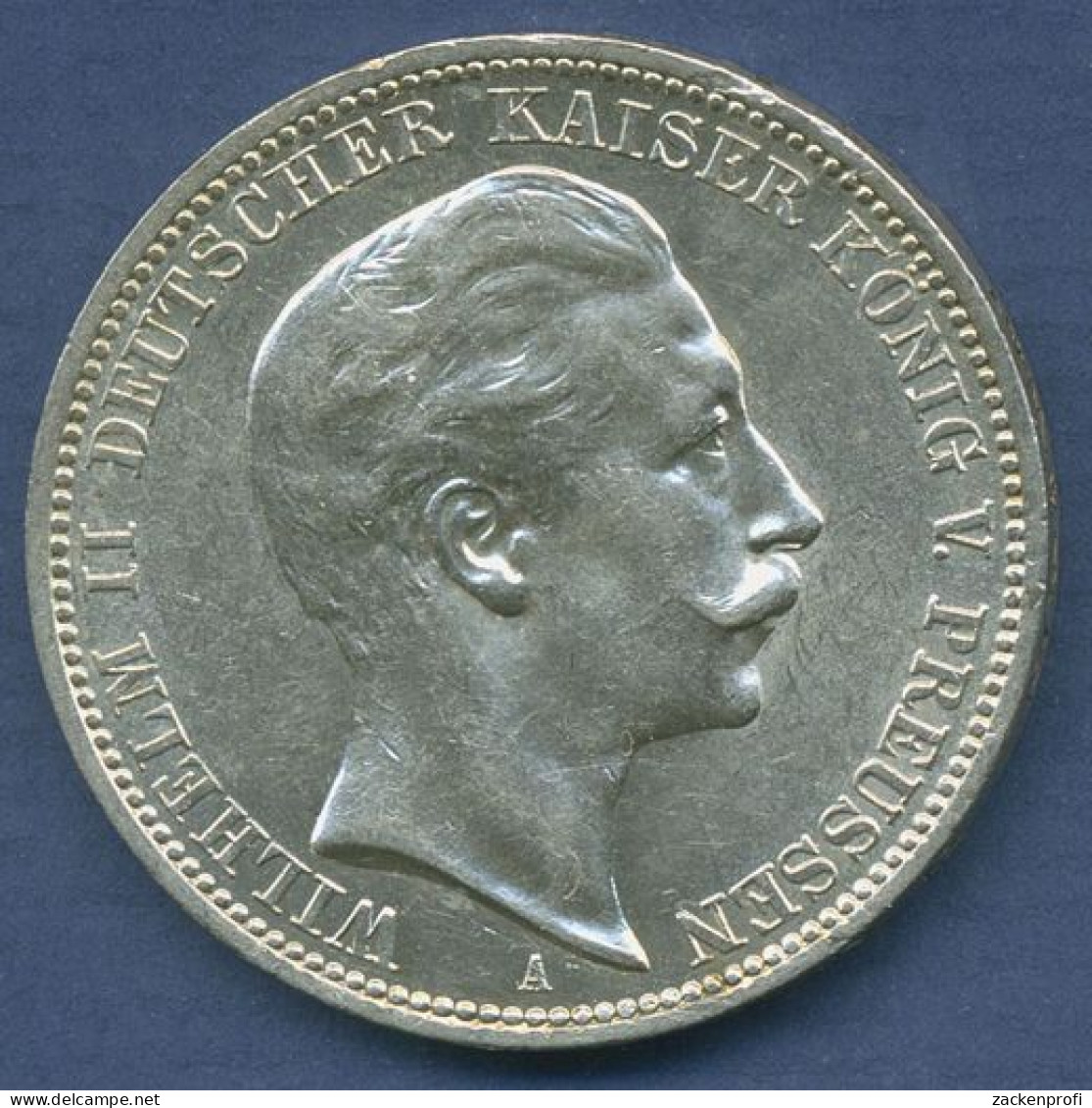 Preußen 3 Mark 1912 A, Kaiser Wilhelm II., J 103 Vz/st (m6341) - 2, 3 & 5 Mark Plata