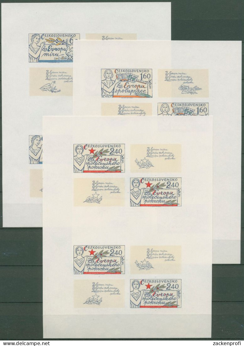 Tschechoslowakei 1977 Frieden U. Zusammenarbeit 2407/09 K B Postfrisch (C62866) - Blocks & Sheetlets