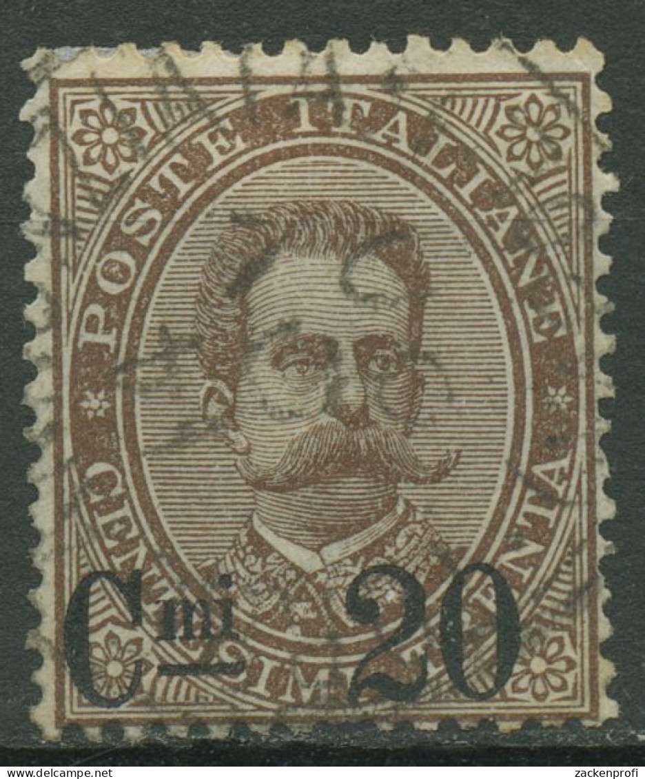 Italien 1890 König Umberto I. MiNr. 41 Mit Aufdruck 56 Gestempelt - Oblitérés